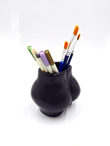 Funny Pen Holder Body Shaped Succulent Planter Small Indoor Outdoor Plant Pot, Makeup Brush/Toothbrush Holder Home Decor School Office Gifts Desk Organizer (White) in Saudi Arabia
