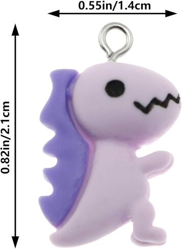 10 قطع ديناصور صغير قلادة سحر يخطئ سوار DIY صنع المجوهرات صياغة (عشرة ألوان) in Kuwait