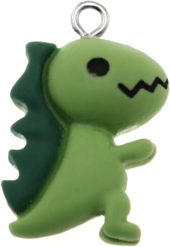 10 قطع ديناصور صغير قلادة سحر يخطئ سوار DIY صنع المجوهرات صياغة (عشرة ألوان) in Kuwait