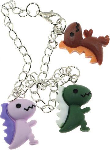 10 قطع ديناصور صغير قلادة سحر يخطئ سوار DIY صنع المجوهرات صياغة (عشرة ألوان) in Kuwait