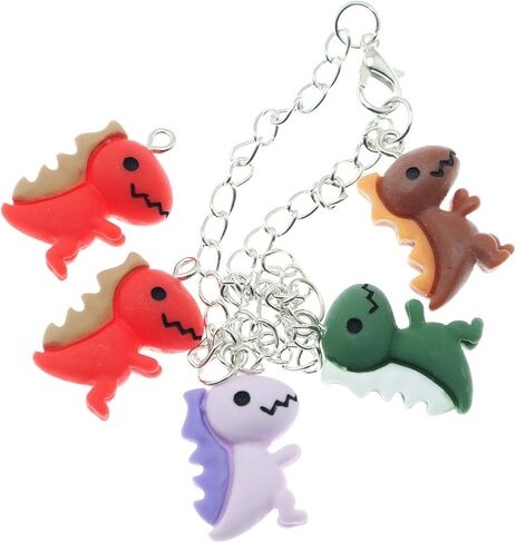 10 قطع ديناصور صغير قلادة سحر يخطئ سوار DIY صنع المجوهرات صياغة (عشرة ألوان) in Kuwait