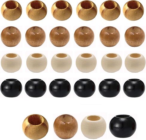700Pcs European Loose Beads Painted Assorted African Beads Macrame Supplies Beads Craft Jewelry Wood Beads for Jewelry Making DIY Bracelet Necklace Hair Crafts in Saudi Arabia
