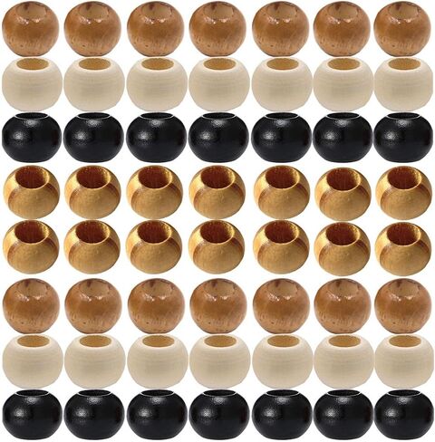 700Pcs European Loose Beads Painted Assorted African Beads Macrame Supplies Beads Craft Jewelry Wood Beads for Jewelry Making DIY Bracelet Necklace Hair Crafts in Saudi Arabia