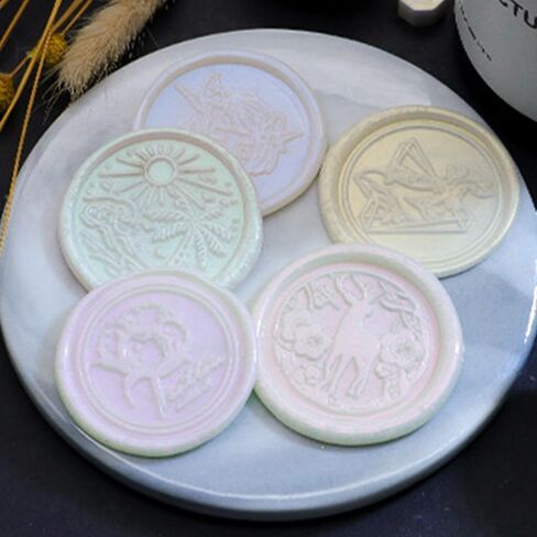 Laser Green Seal Beads for Wax Stamp DIY Sealing Wax Stamp Maker Sunflower Sealing Wax Beads for Wedding Invitations Envelopes Cards Christmas Wax Sealing in Saudi Arabia