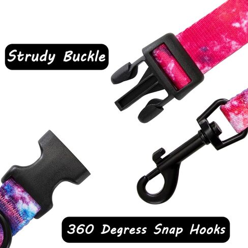 Tie Dye Dog Collar Pet Funny Dog Leash Set for Small Medium Large Dogs Tie Dye Collars (S(9.8'' - 12'')) in Saudi Arabia