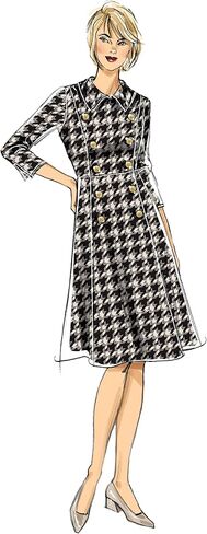 Butterick Misses' A-Line Shaped Dress Sewing Pattern Kit, Design Code B6871, Sizes 14-16-18-20-22 in Kuwait