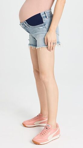 Joe's Jeans Women's The Ozzie Short Maternity, Khaki Green in Saudi Arabia
