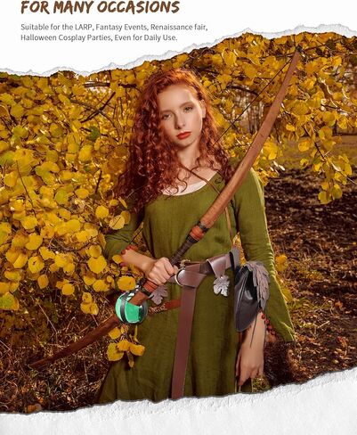 6 Pcs Women Renaissance Accessories Leaf Belt Bag Medieval Viking Belt Potion Bottles Leather Skirt Hikes in Saudi Arabia