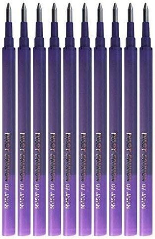 Pilot Gel Ink Refills for FriXion Erasable Gel Ink Pen, Fine Point 0.7mm, Violet Ink, Value Set of 10 in Saudi Arabia