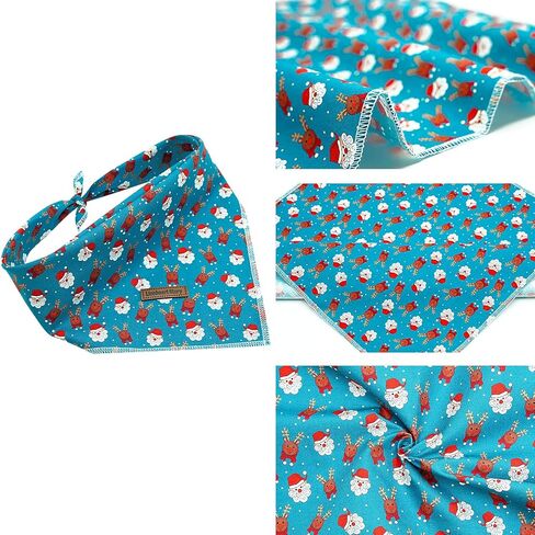 Lionheart glory Christmas Dog Bandana Dog Kerchief 1 Pack Washable Soft Comfortable Dog Scarf, Square Adjustable Girl or Boy Dog Bandanas for Medium Large Dogs in Kuwait