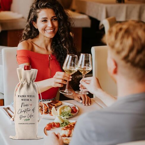 Going Away Gifts for Friends Leaving Away Farewell Retirement Gifts for Women Coworkers New Beginning New Business Owner Gifts for Women Men Pairs Well With A New Chapter of Your Life Wine Bag in Saudi Arabia