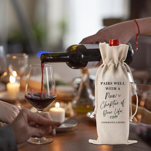 Going Away Gifts for Friends Leaving Away Farewell Retirement Gifts for Women Coworkers New Beginning New Business Owner Gifts for Women Men Pairs Well With A New Chapter of Your Life Wine Bag in Saudi Arabia