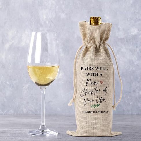 Going Away Gifts for Friends Leaving Away Farewell Retirement Gifts for Women Coworkers New Beginning New Business Owner Gifts for Women Men Pairs Well With A New Chapter of Your Life Wine Bag in Saudi Arabia