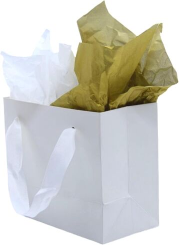 JUNESHE Small Gift Bags with Handles & Tissue Paper,6 Pack 6.3"×3.1"×5.1" Mini Black Gift Bags, Tiny Gift Wrap for Jewelry box, Candles, Retail, Birthday Party Favors, Baby Shower in Saudi Arabia