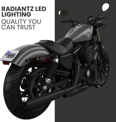 Complete Motorcycle License Plate Frame White LED 6" (Black) in Saudi Arabia