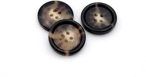 20PCS 4 Holes Resin Round Buttons Craft Sewing Snaps Handmade DIY Accessories (Brown, 18mm) in Saudi Arabia
