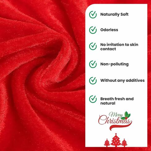 Kaku Fancy Dresses Santa Claus Christmas Costume for Kids with White Beard, Cap, Belt and Bag, Velvet Santa Xmas Dress in Saudi Arabia