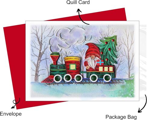 Cardinal Couple Birds Card, Christmas Card, Merry Xmas Religious Greeting Card, Artful Quilling Quilled Card for Holiday, New Year, Mom, Dad, Grandma, Friend, Boss (Cardinal) in Kuwait