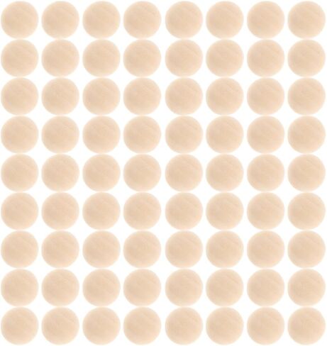 Half Wooden Beads, 100pcs 8mm Natural Unfinished Wood Beads Mini Hemisphere Wood Craft Domes Balls for Paint DIY Craft Kids Arts Supplies in Kuwait