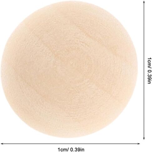 Half Wooden Beads, 100pcs 8mm Natural Unfinished Wood Beads Mini Hemisphere Wood Craft Domes Balls for Paint DIY Craft Kids Arts Supplies in Kuwait