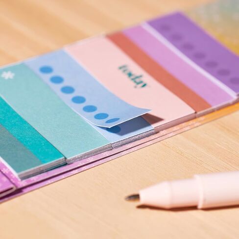 Erin Condren Colorful Washi Tape Sticker Pack | Set Reminders, Goals, and Tasks, in Style. 6 Designs, 10 Stickers Each, 60 Washi Strips Total in Kuwait