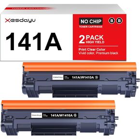 141A Toner Cartridge Black 2 Pack (NO CHIP) Compatible Replacement for HP 141A 141X Black Laserjet Toner Cartridge W1410A W1410X for HP Laserjet Pro M110w M110we MFP M140w M140we M139w Printer
