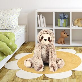 Easfan 17'' Sloth Stuffed Animal Realistic Cute Plush Toy Soft Tree Sloth Plushie Stuff Adorable Birthday for Kids Boys Girls, Brown