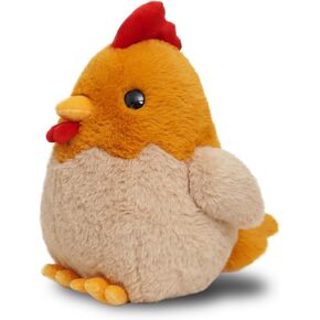 Avocatt Brown Chicken Plushie Toy - 10 Inches Stuffed Animal Plush - Plushy and Squishy Hen with Soft Fabric and Stuffing - Cute Toy Gift for Boys and Girls