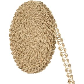 uxcell 10 Yards 0.5 inch Burlap Ribbon Natural Jute Burlap Lace Craft Ribbon Rustic Ribbon Rolls for DIY Sewing Crafts Gift Wrapping Home Decor Wreath