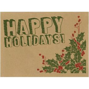 LUXPaper #17 Mini Envelopes | 2 11/16" x 3 11/16" | Happy Holidays - Grocery Bag Brown | 70lb. Text | 50 Qty