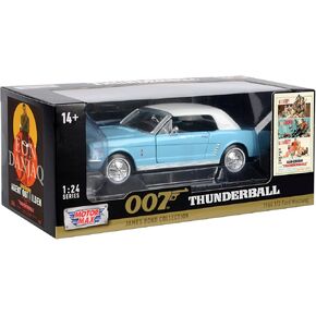 OPO 10 - Miniature car reproduced in 1/24 Scale Compatible for Ford Mustang 1964 James Bond Collection Thunderball - Motormax 79855