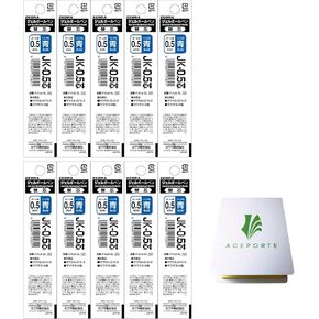 Zebra SARASA 0.5mm Blue Ink 10 Refills (RJF5-BL), High Speed Dry Ink Technology with Original Sticky Notes