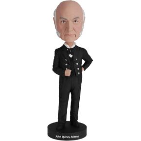 Royal Bobbles John Quincy Adams Bobblehead, Premium Polyresin Lifelike Figure, Unique Serial Number, Exquisite Detail