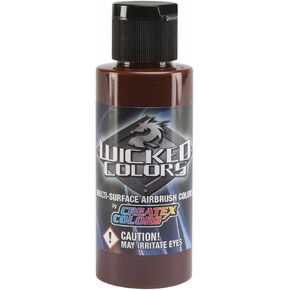 Createx Wicked Colors W074 Detail burnt Sienna 2oz. water-based universal airbrush paint. by SprayGunner