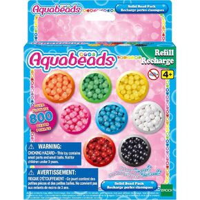 Aquabeads Solid Bead Pack - Create Endless Creations with Refill of Over 800 Beads!