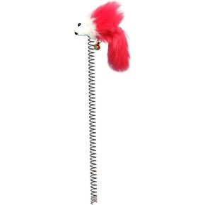 Pet Cat Kitten Teaser Spring Mouse Interactive Turntable Replacement Random Color