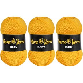 Baby Yarn #3 Light Worsted DK Anti-Pilling Acrylic Yarn for Knitting and Crochet (1 Pack, 1533 Light Navy Blue)