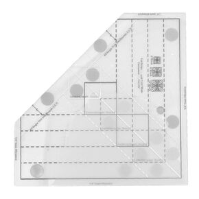 Mumusuki Grids Quilt Ruler, Acrylic Mini Pineapple Trim Tool Scale Quilting Ruler for Quilt Sewing Pattern Design, Drafting, Fabric Cutting, Pattern Making
