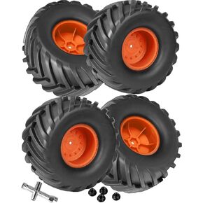 Tires Set for 1/10 RC Truck Traxxa HIMOTO HSP HPI Tamiya Kyosho,12mm Hex RC Wheels and Tires,4pcs,Green