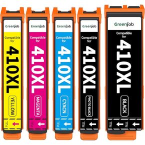 Remanufactured Ink Cartridges Replacement for Epson 410 XL T410 T410XL Ink Cartridges to use with Expression XP-7100 XP-640 XP-830 XP-630 XP-530 XP-635 Printer (2BCMY, 5 Pack)