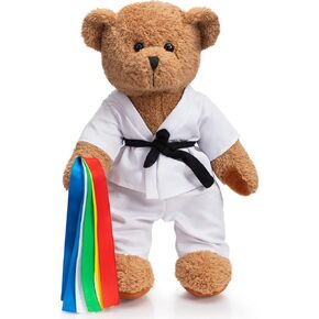 HollyHOME Pajama Bear Stuffed Animal with Clothes Teddy Bear in Bathrobe Plush Toy Birthday Bedtime Gift for Girls 16 inches