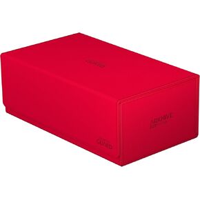 Ultimate Guard Arkhive 800+, Deck Case for 800 Double-Sleeved TCG Cards, Red, Compatible with Boulders, Magnetic Closure & Microfiber Inner Lining