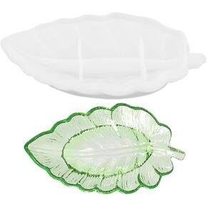 Leaf Resin Tray Molds, Silicone Leaf Shape Soap Holder Irregular Jewelry Plate Maple Leaf Candle Holder Epoxy Mold for DIY Jewelry Container Candy Holder Cement Dish Storage Craft Ornament