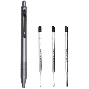 Everyman Grafton Pen, EDC Pen with Premium Gel Ink, Luxury Metal Writing, Gift for Office, Business, Executive (Bundle, Gunmetal)