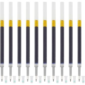 DunBong Navy Blue Gel Ink Refills, Liquid Gel Pens Refills - 0.5mm Fine Line, Set of 10 (Navy Blue)