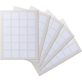 Waterproof Essential Oil Labels, 120 Squares, 1.5x1.5 Inches, Rounded Corners, Oil Proof, Highly Durable Blank Stickers