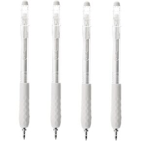 4 Pcs Erasable Gel Ink Pens Retractable Pens 0.5mm Black Ink Pen Office School Pens Cute Aesthetic Pens Women Girls Pens Boys Men Pens (Black Ink-4 Pcs)