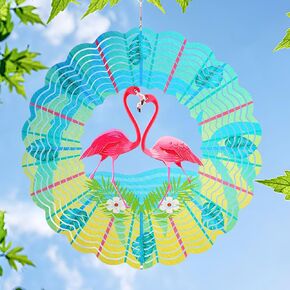 Cardinal Wind Spinners Garden Yard Decor Gift for Women Men, 12 Inch Outdoor Metal 3D Wind Spinner, Stainless Steel Hanging Wind Catchers Kinetic Sculpture for Outside Decoration