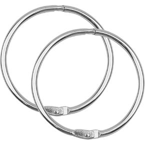 2 Inch (30 Pack) Loose Leaf Binder Rings, Keychain Key Metal Book Nickel Plated Steel Binder Rings,Silver, for School, Home, or Office