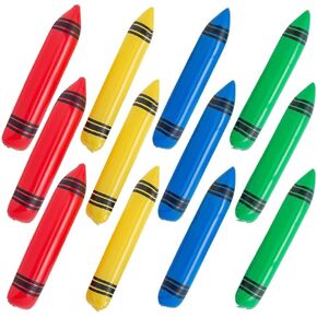 Fun Express INFLATE Crayons - Toys - 12 Pieces